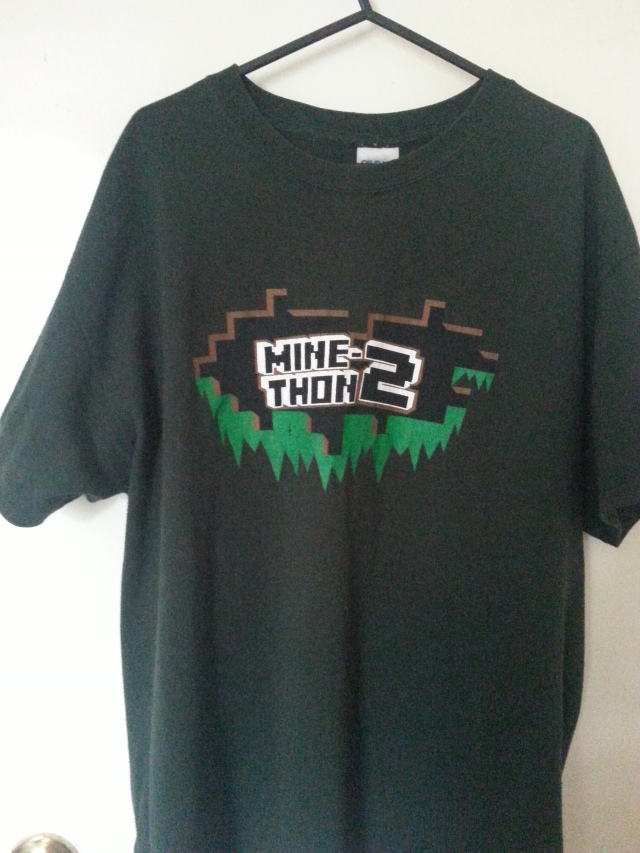 MineThon 2 T-shirt (won in a giveaway, 2013) - Being a fan of Minecraft, I was very happy to win this MineThon tee from the event's organisers :)